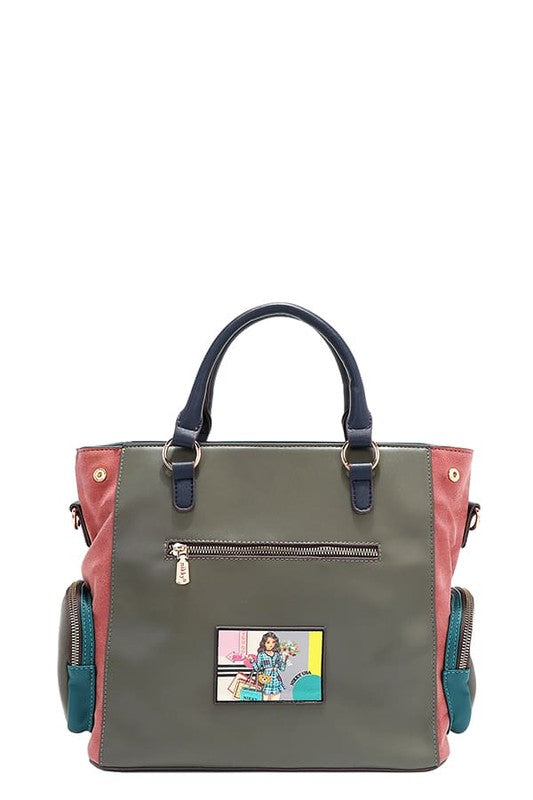 Nicole Lee USA Eco-Leather Handbag with Side Pockets - LaTezza Online Shop