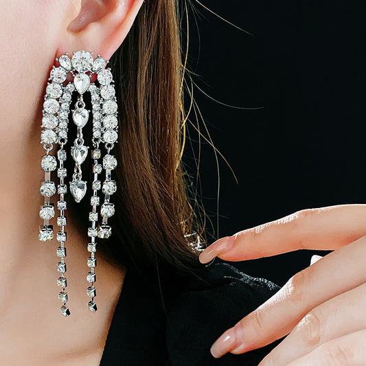 Water droplet shaped tassel earrings fashion Jewelry luxury earrings - LaTezza Online Shop