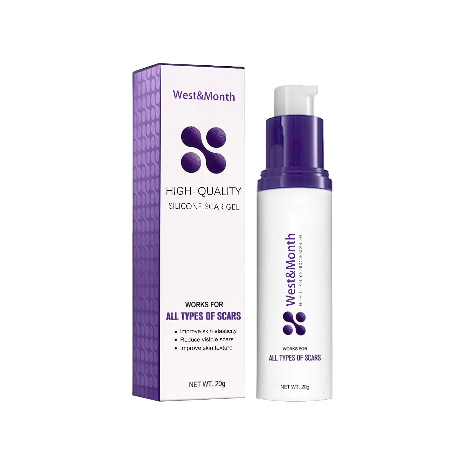 West&Month High-quality Silicone Scar Gel, Lighten Acne Mark Scar Repair Skin Smoothing Care Cream - LaTezza Online Shop