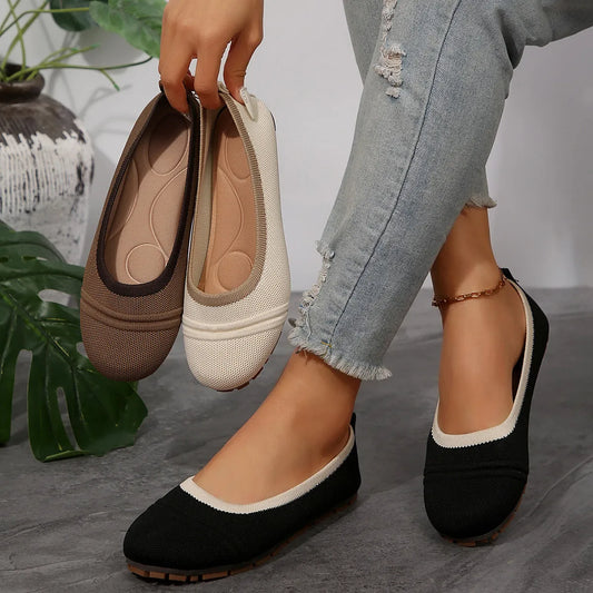 Round Toe Flat Slip-Ons