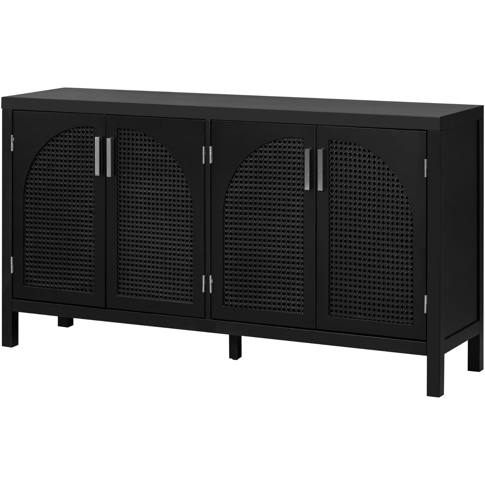 TREXM Sideboard With Rattan Door & Metal Handles For Living Room - LaTezza Online Shop