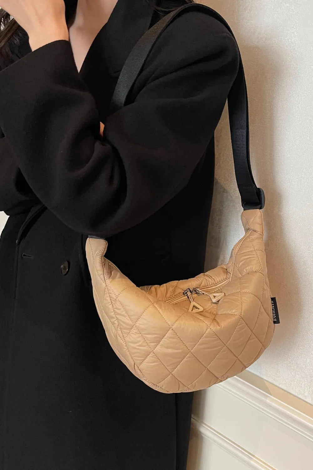 Quilted Adjustable Strap Crossbody Bag - LaTezza Online Shop