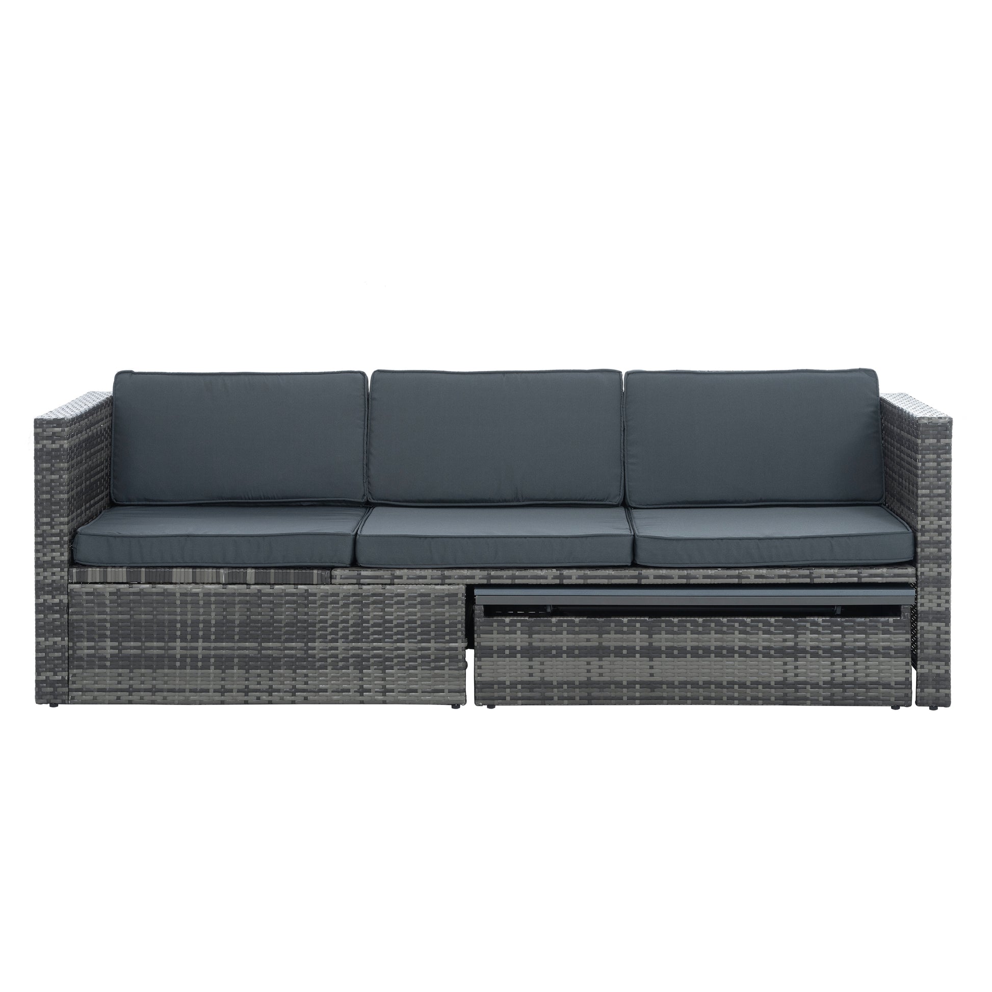 Patio Furniture, Outdoor Furniture, Seasonal PE Wicker Furniture,5 Set Wicker Furniture With Plywood Coffee Table - LaTezza Online Shop