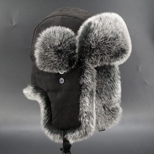 New Lei Feng hat men's oversized ear protection and cold proof hat winter Northeast cotton hat skiing hat retro trend - LaTezza Online Shop
