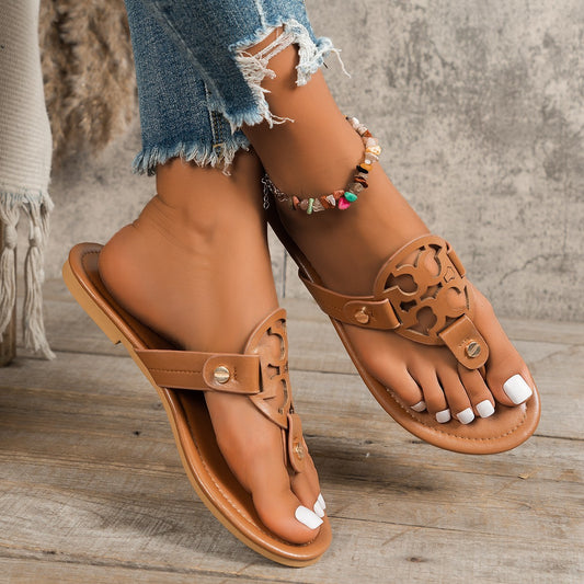 Toe Post Flats Sandals - LaTezza Online Shop