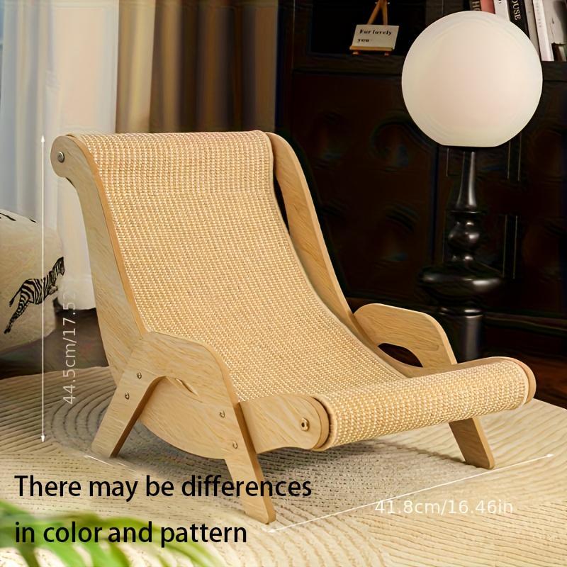 2-in-1 Cat Hammock And Scratching Post Durable Linen Rope Pet Chair 