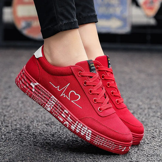 Round Toe Lace Up Platform Sneakers - LaTezza Online Shop