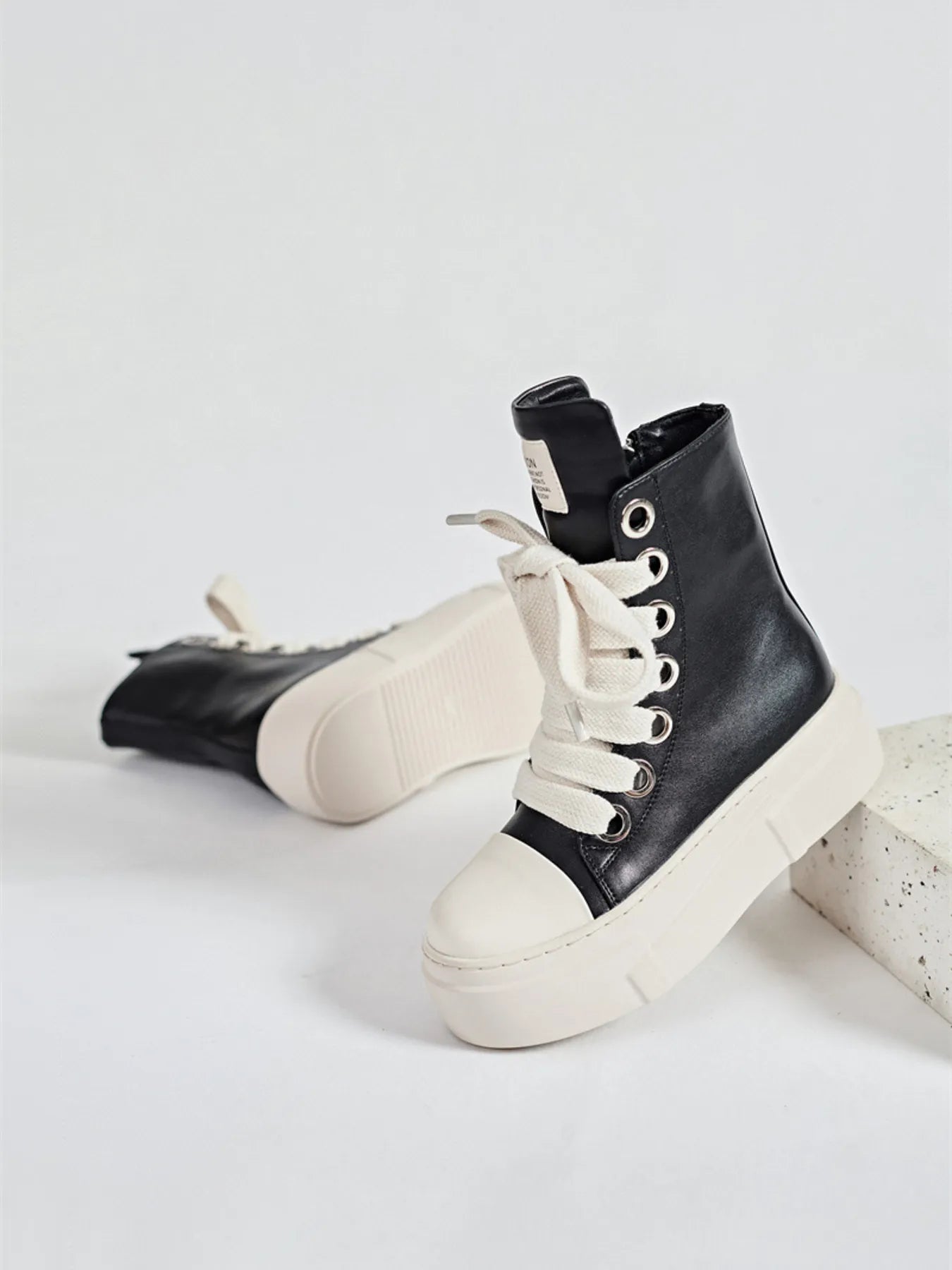Platform Lace Up Contrast Sneakers - LaTezza Online Shop