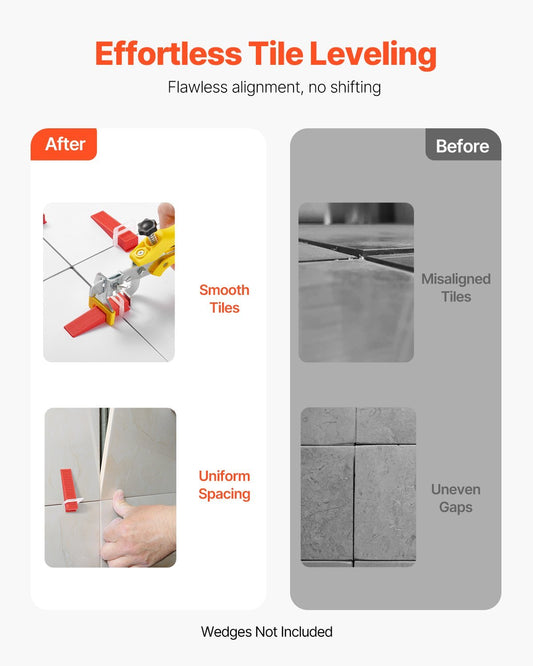Tile Leveling System  3 Mm  700pcs Tile Spacers 200 Reusable Wedges 1 Plier - LaTezza Online Shop