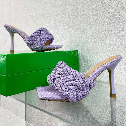 Pumps Vine Grass Woven Design Sexy High Heel Shoes Fairy Outdoor Ball High Heel Slippers - LaTezza Online Shop