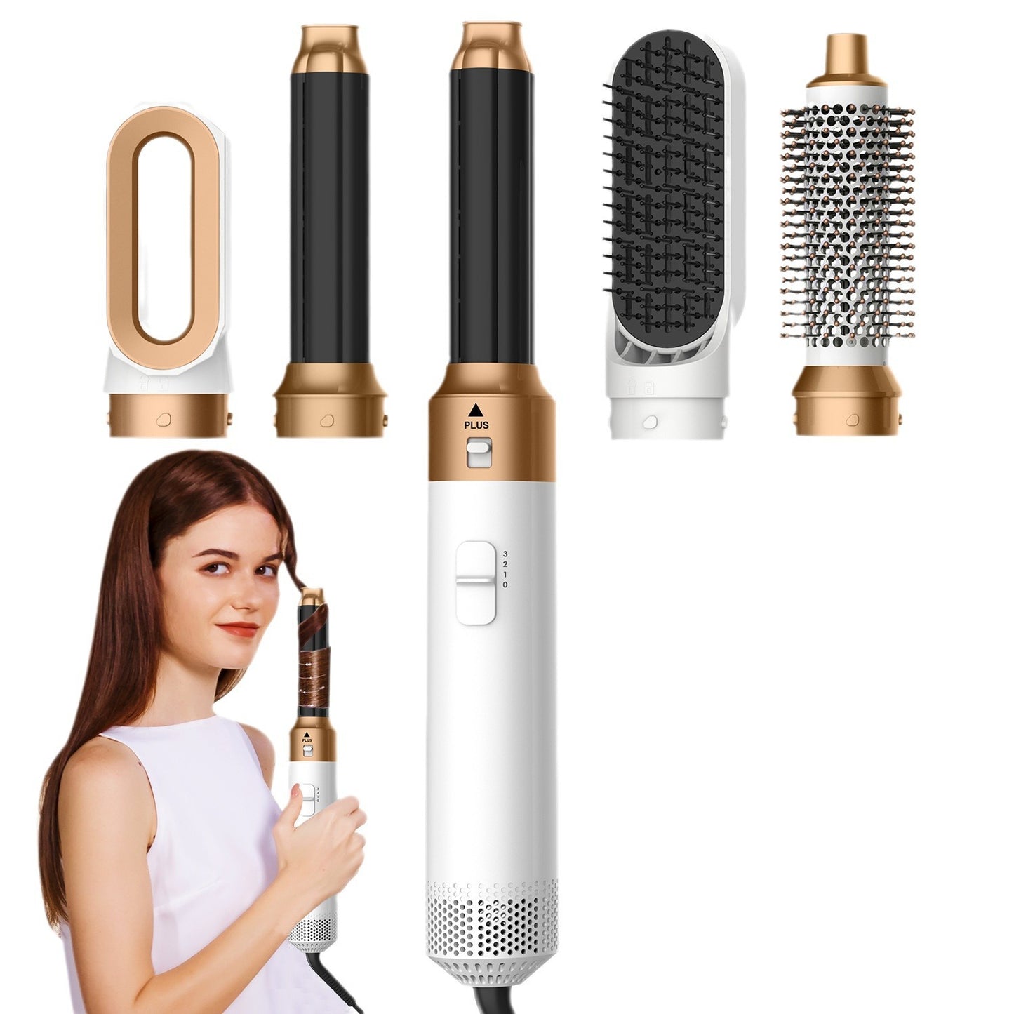 5 in 1 Hair Styler Professional Hair Dryer Brush Blow Dryer Air Wrap Hot Air Brush - LaTezza Online Shop