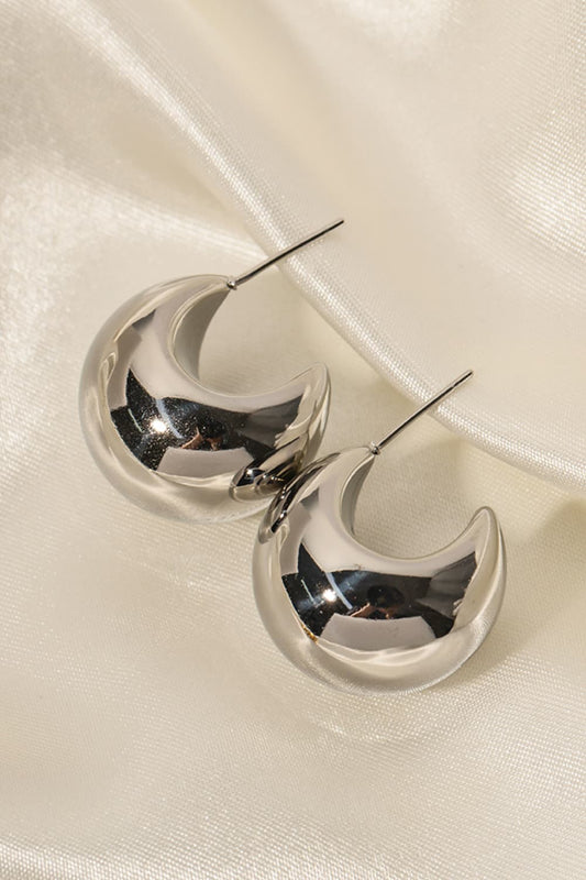 Stainless Steel C-Hoop Earrings - LaTezza Online Shop