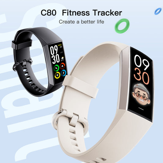 C80 Smart AMOLED Screen Power Heart Rate Blood Oxygen Monitoring Bracelet - LaTezza Online Shop