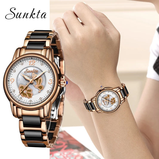 Lige High Quality Ceramic Watch Ladies Watch Exquisite Waterproof Watch - LaTezza Online Shop