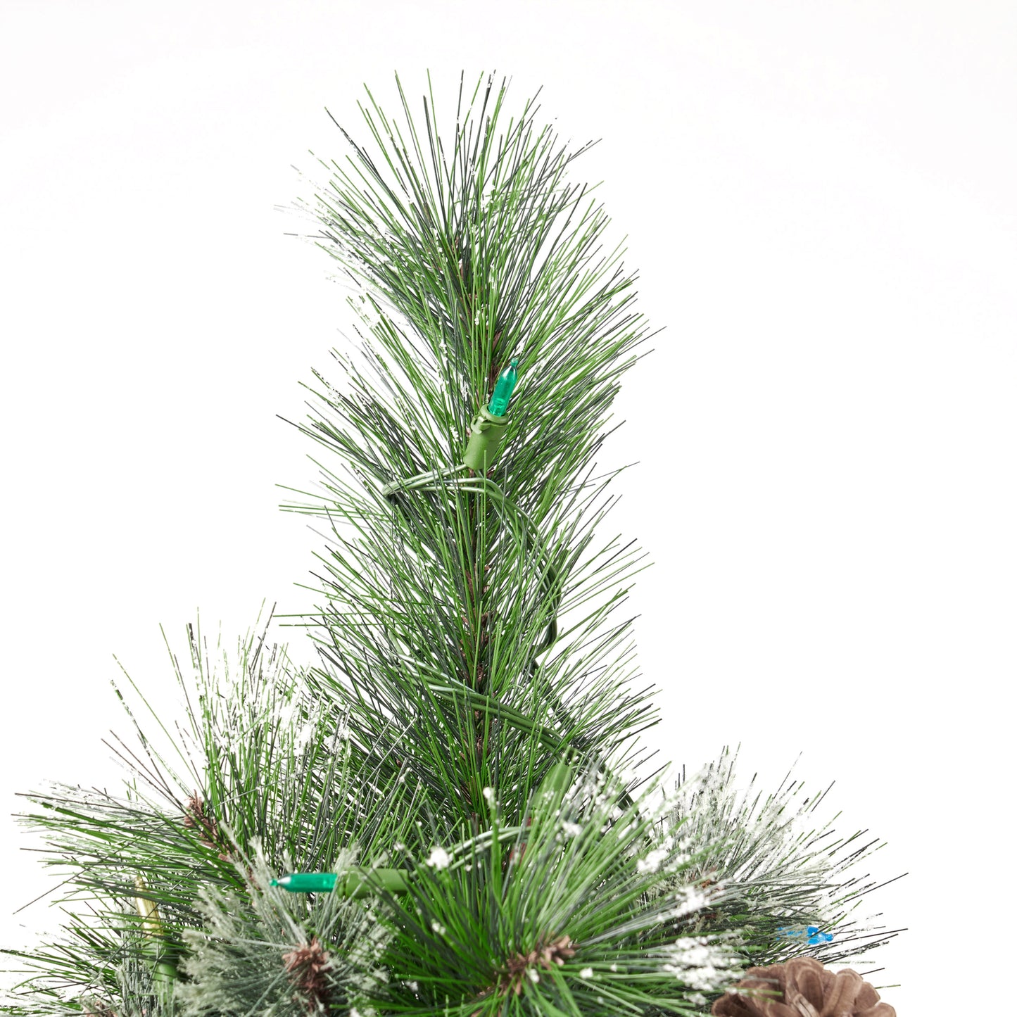 7' Cashmere and Snow Bristle Mixed Tree with 75Pine Cones and 900 LED Lights-UL,1233tips,Dia.:59 - LaTezza Online Shop