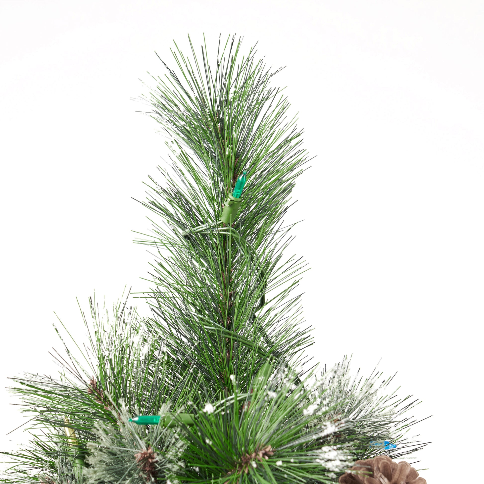 7' Cashmere and Snow Bristle Mixed Tree with 75Pine Cones and 900 LED Lights-UL,1233tips,Dia.:59 - LaTezza Online Shop