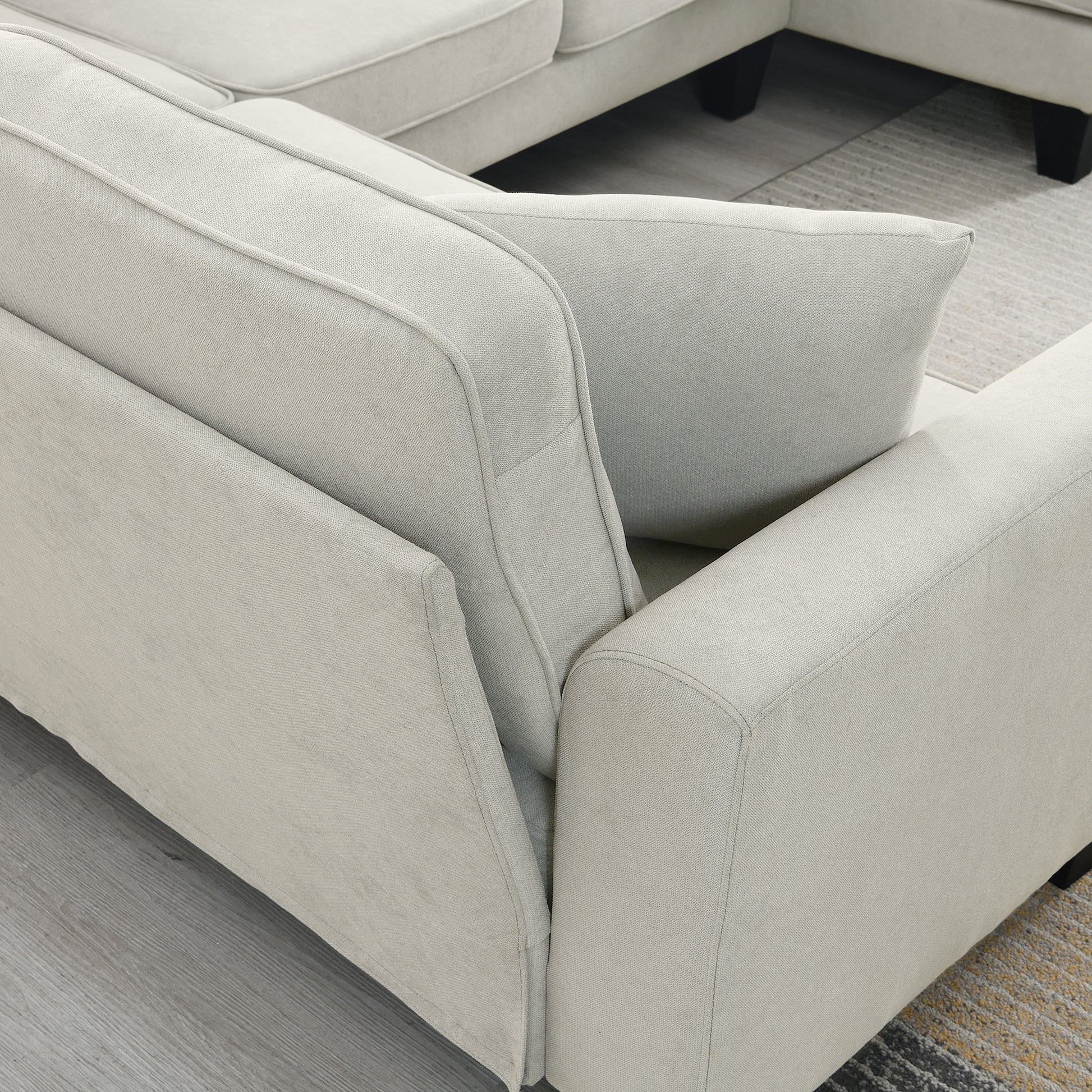 Modern U Shape Sectional Sofa Set 7 Seat Fabric - LaTezza Online Shop