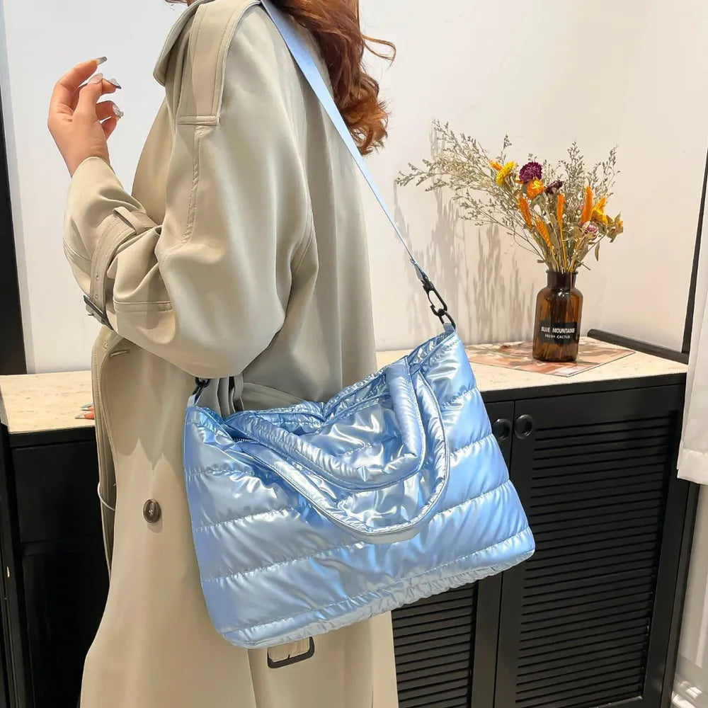 Handbag Crossbody Bag PU Leather Detachable Strap Puffy Bag - LaTezza Online Shop