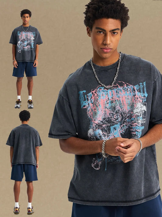 Men's Graphic Round Neck Half Sleeve T-Shirt - LaTezza Online Shop