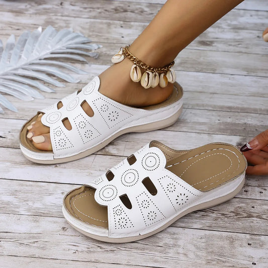 Sandals Open-Toe Cutout Slippers - LaTezza Online Shop