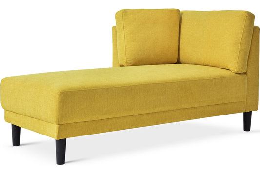 65" Mid-Century Modern Fabric Corner Lounge Chair Upholstered Indoor Chaise Lounge for Bedroom - LaTezza Online Shop
