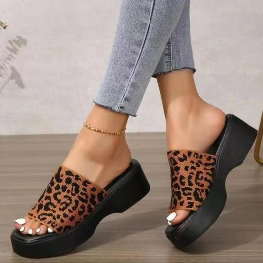 Platform Sandals Cloth Open Toe - LaTezza Online Shop