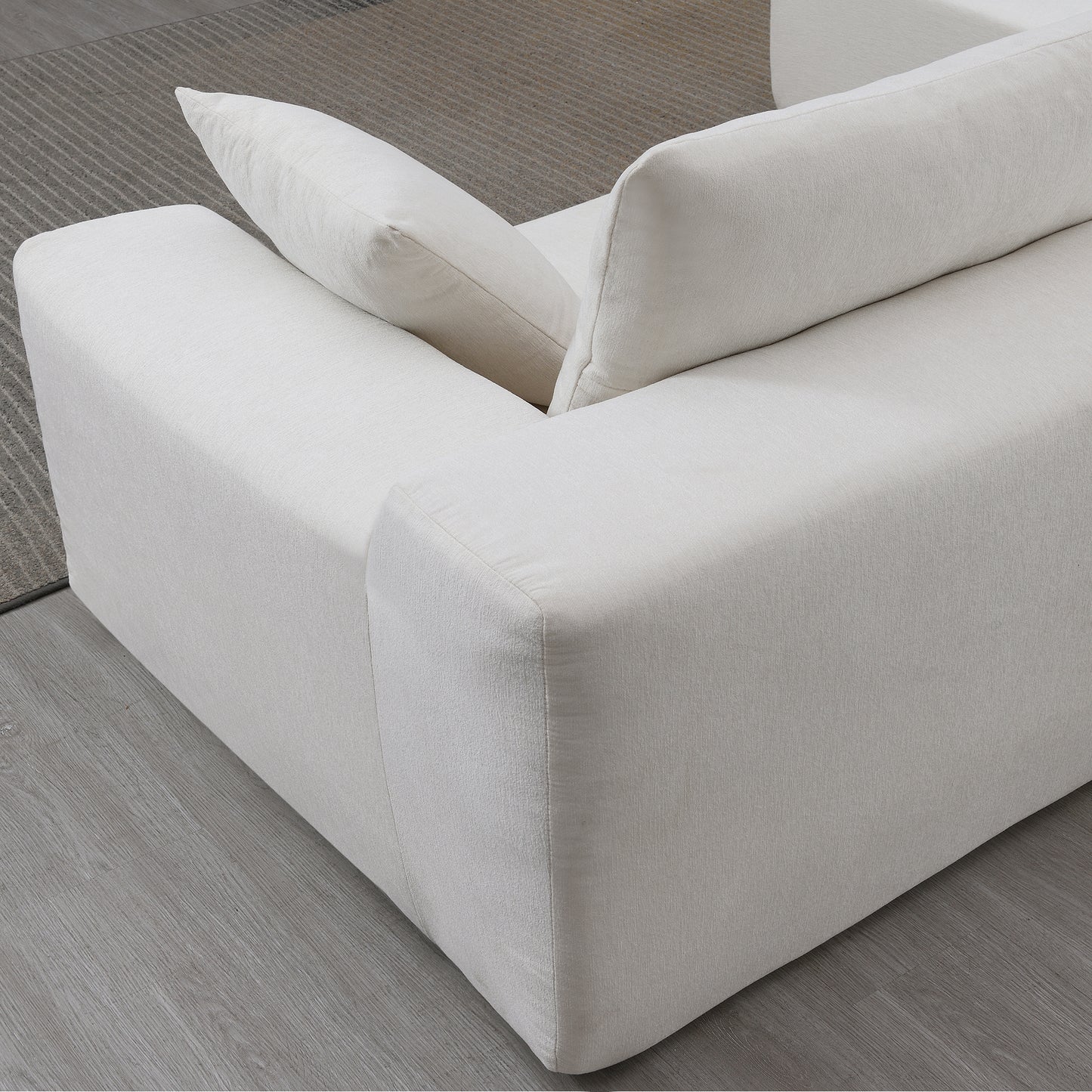 109*68" Modular Sectional Living Room Sofa Set Modern Minimalist Style Couch White - LaTezza Online Shop