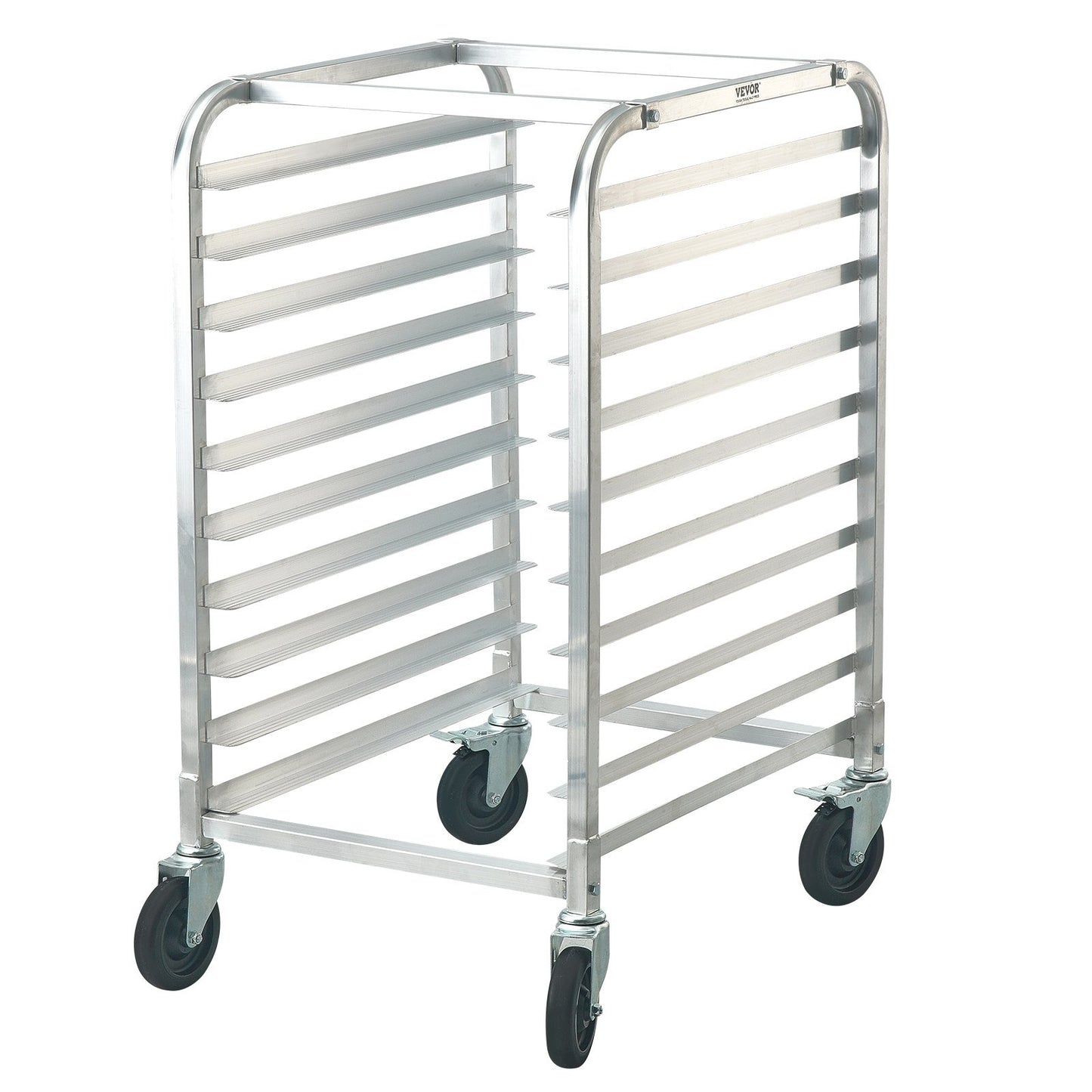 VEVOR Bun Pan Rack, 10-Tier Commercial Bakery Racks With Brake Wheels, Aluminum Racking Trolley Storage For Half & Full Sheet - LaTezza Online Shop