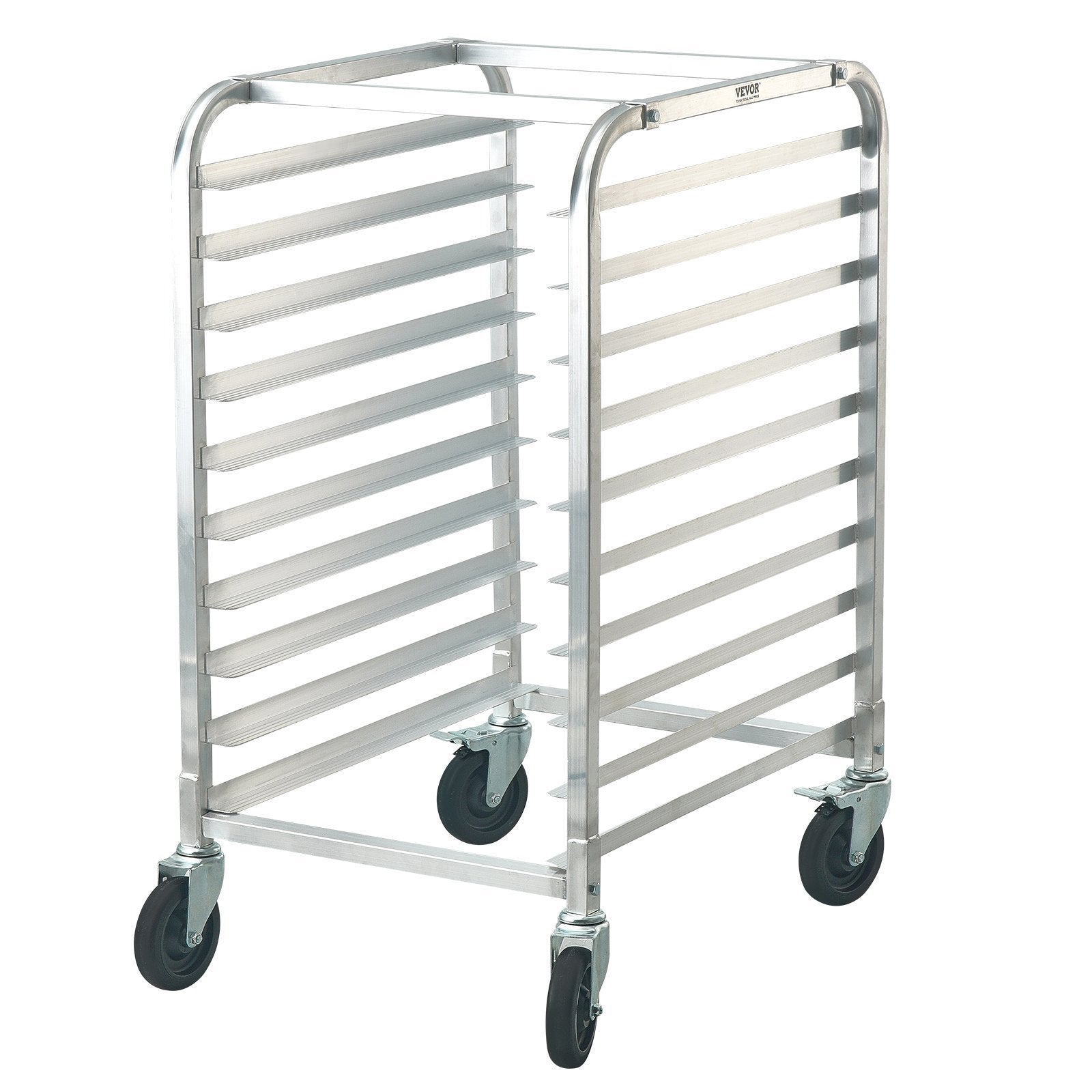 VEVOR Bun Pan Rack, 10-Tier Commercial Bakery Racks With Brake Wheels, Aluminum Racking Trolley Storage For Half & Full Sheet - LaTezza Online Shop