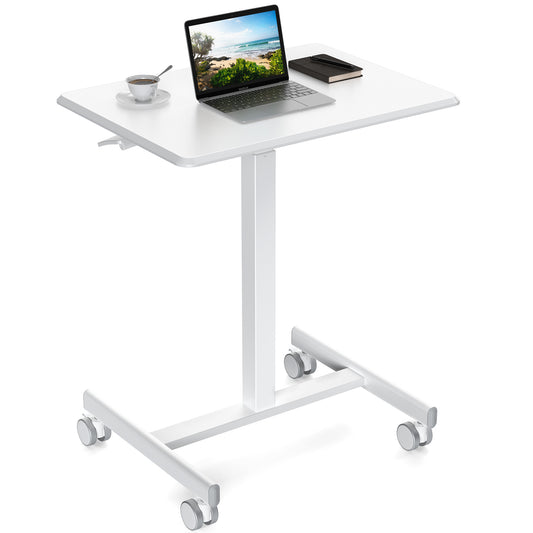 Adjustable Rolling Desk Laptop Computer Cart For Home  Office  Classroom Overbed Table - LaTezza Online Shop
