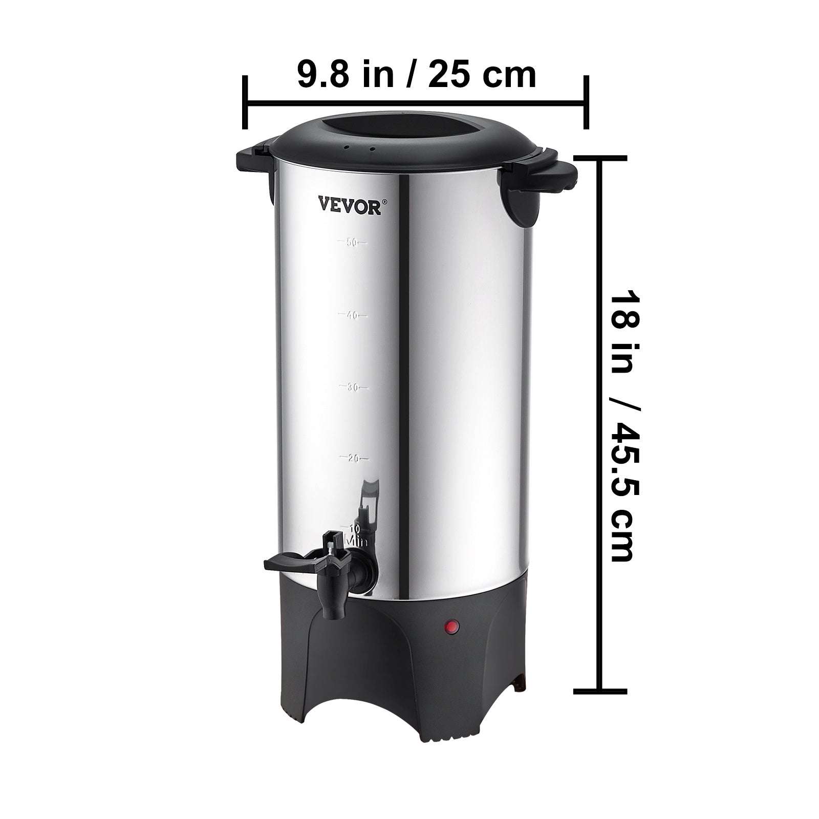 VEVOR Commercial Coffee Urn 50 Cup Stainless Steel Coffee Dispenser Fast Brew - LaTezza Online Shop