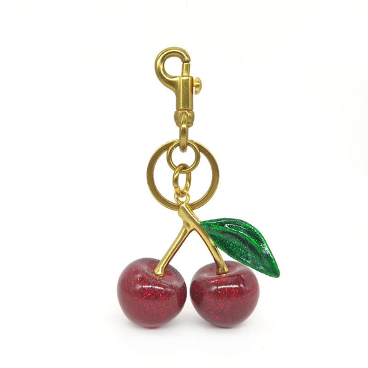 Cherry Crystal Stylish Keychain Car Key Ring Bag Charm 