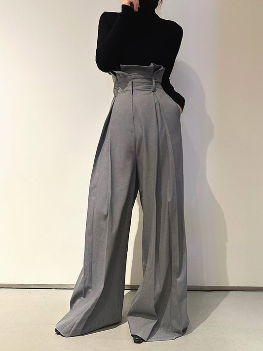 High Waist, Long Legs, Loose Drop, Straight Tube, Wide Leg Suit Pants for Women - LaTezza Online Shop