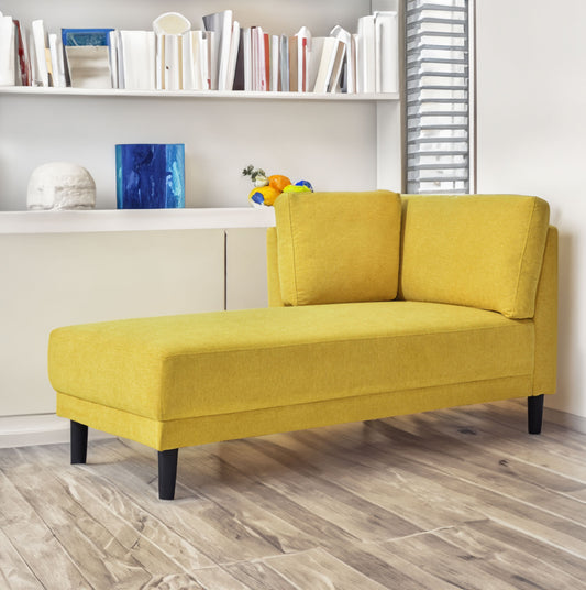 65" Mid-Century Modern Fabric Corner Lounge Chair Upholstered Indoor Chaise Lounge for Bedroom - LaTezza Online Shop