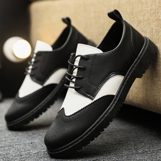 Anti slip Young Black Middle aged Dad High end Wear resistant British Style Casual Men's Formal Leather Shoes Autumn Edition - LaTezza Online Shop