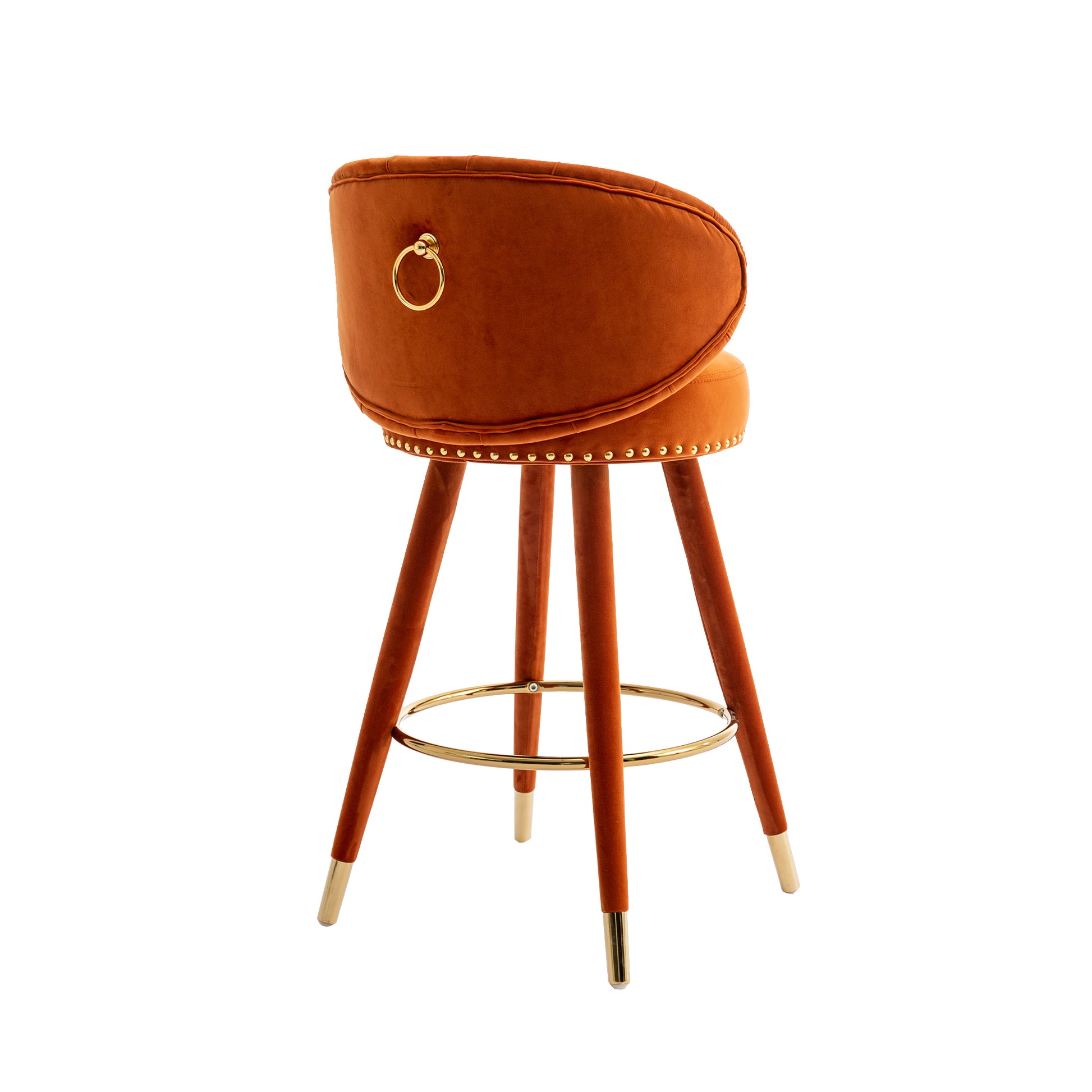 COOLMORE Counter Height Bar Stools Set of 2 for Kitchen Counter Solid Wood Legs with a fixed height of 360 degrees - LaTezza Online Shop