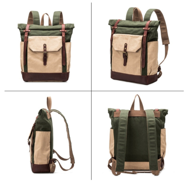 Men's and women's canvas retro backpack - LaTezza Online Shop