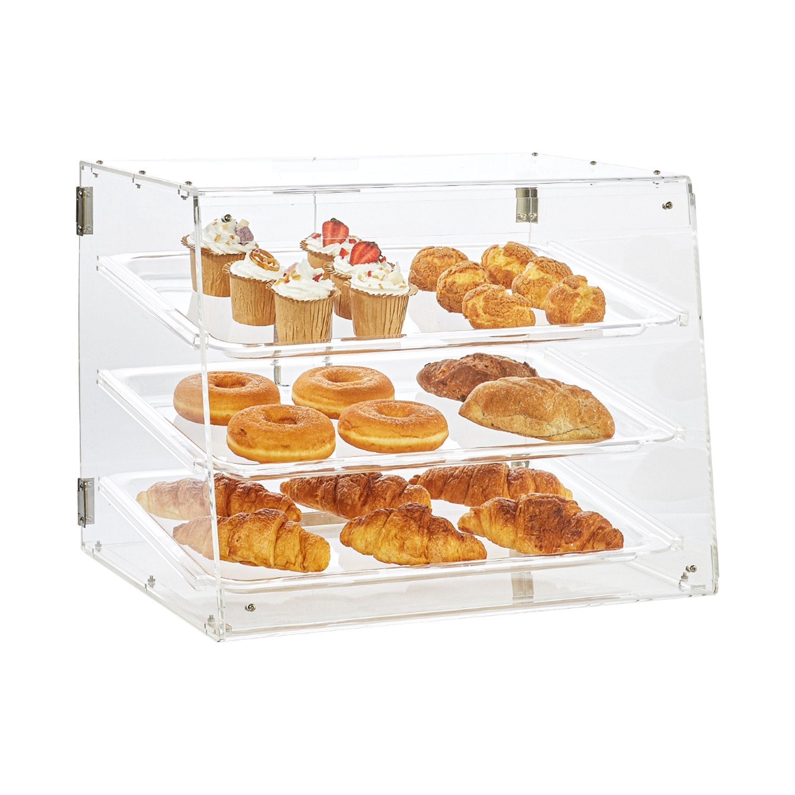 VEVOR 3-Tier Commercial Pastry Countertop Acrylic Bakery Display Case 