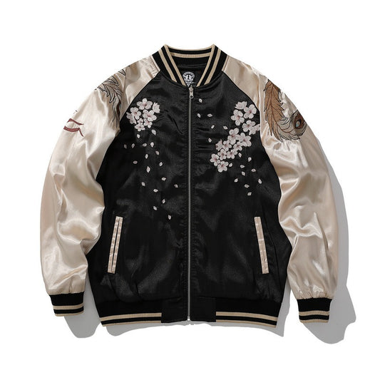 Zhuque Heavy Industry Embroidered Jackets Men and Women Jackets Baseball Uniforms Phoenix Chinese Trend Brand - LaTezza Online Shop