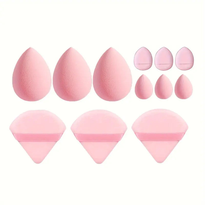 12Pcs Makeup Sponge Blender Beauty Egg Foundation Sponges Liquid Cream Cosmetic Puff Women Make Up Accessories Beauty Tools - LaTezza Online Shop