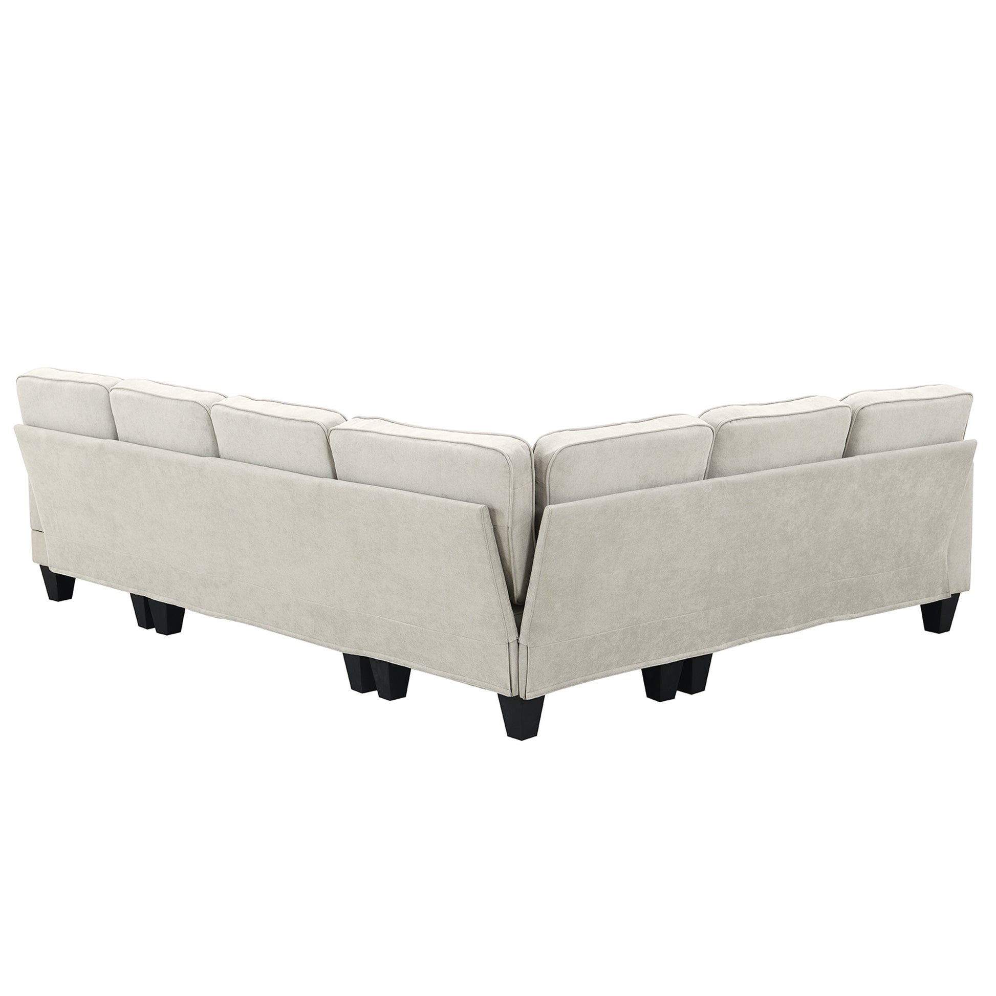 Modern U Shape Sectional Sofa Set 7 Seat Fabric - LaTezza Online Shop