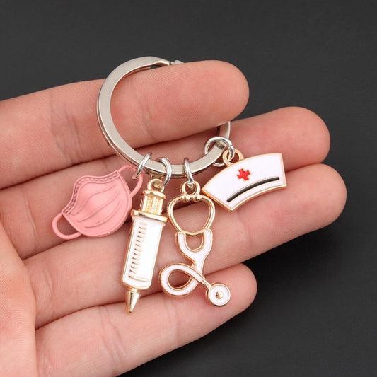 Mask Syringe Stethoscope Nurse Keychain - LaTezza Online Shop