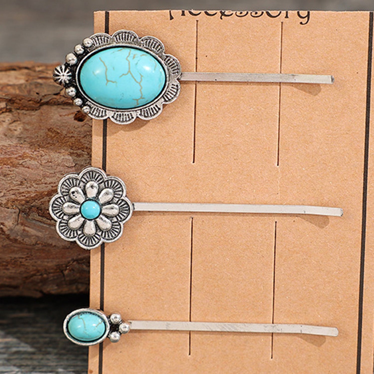 3 PCS/Set Artificial Turquoise Hair Pins - LaTezza Online Shop