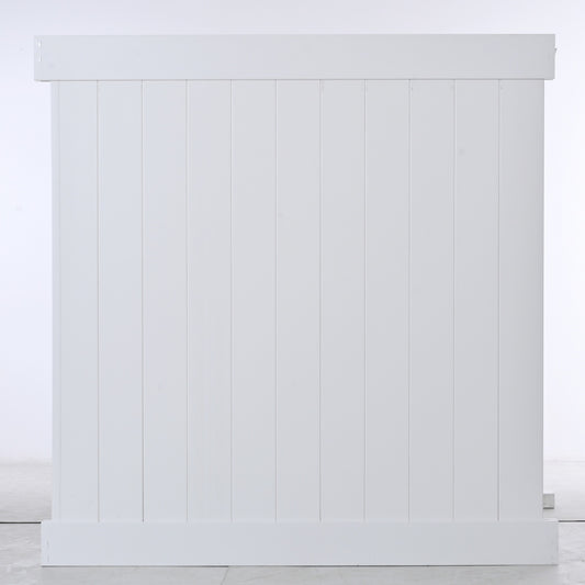 Privacy Fence Panels 6ft.H X 6ft.W WHITE Vinyl Full Set Of 2 Pcs - LaTezza Online Shop