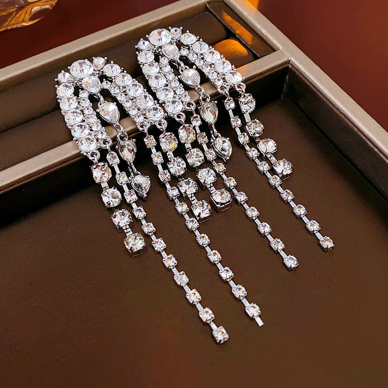Water droplet shaped tassel earrings fashion Jewelry luxury earrings - LaTezza Online Shop