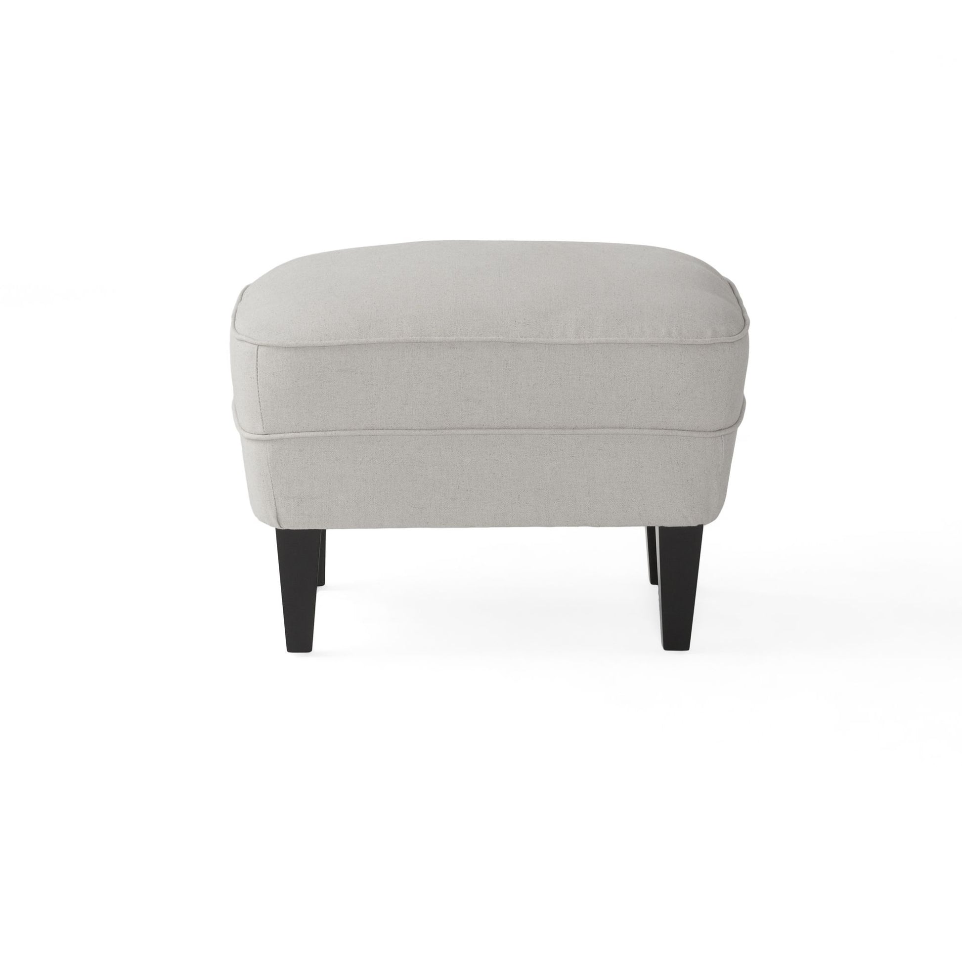 Arm Chair with Ottoman Modern light grey tufted fabric club chair and Ottoman set, stylish cushioned armchair - LaTezza Online Shop