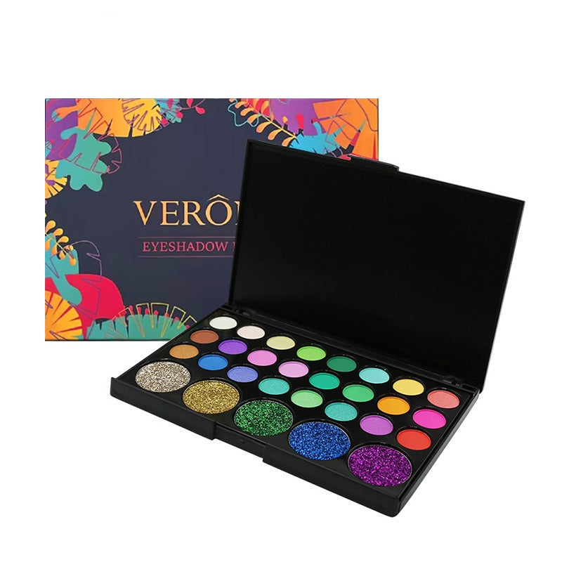 VERONNI 29-color eyeshadow matte pearlescent earth-tone eyeshadow smoky makeup multi-color eyeshadow palette - LaTezza Online Shop