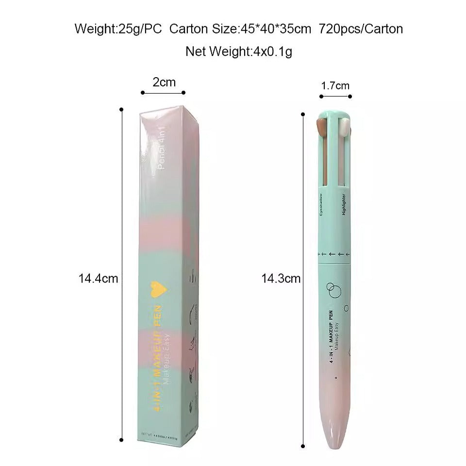 4 in 1 makeup pencil 4 in 1 makeup pencil 4 colors 4 colors lip liner highlight eye shadow eyeliner eyebrow pencil 4in1 - LaTezza Online Shop