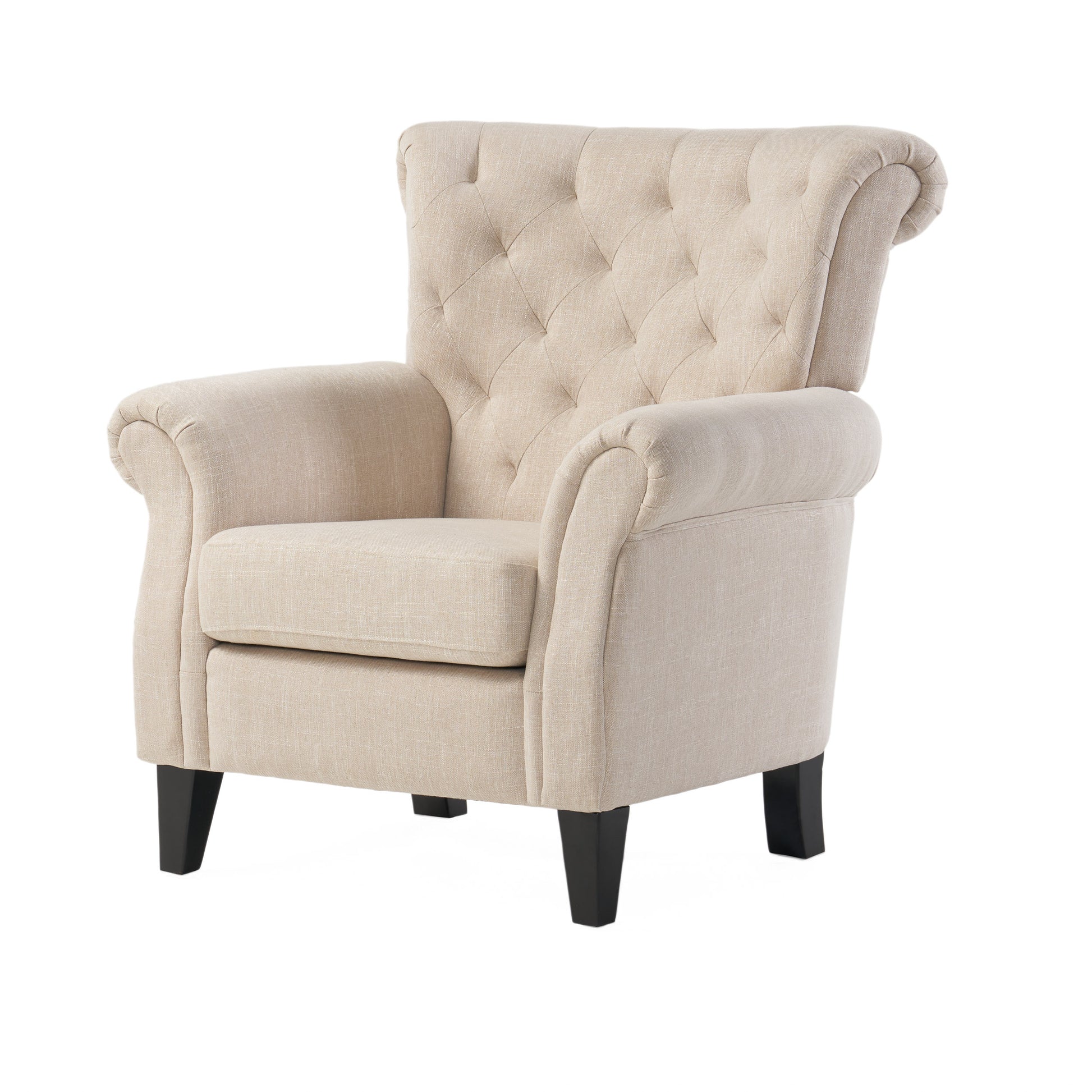 Springfield Tufted Armchair for Living Room, Light Beige - LaTezza Online Shop