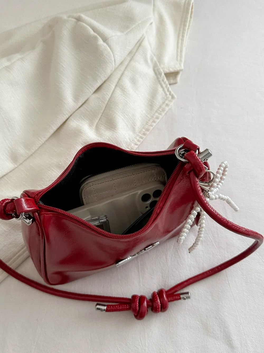 Shoulder Bag Butterfly PU Leather with Bow - LaTezza Online Shop